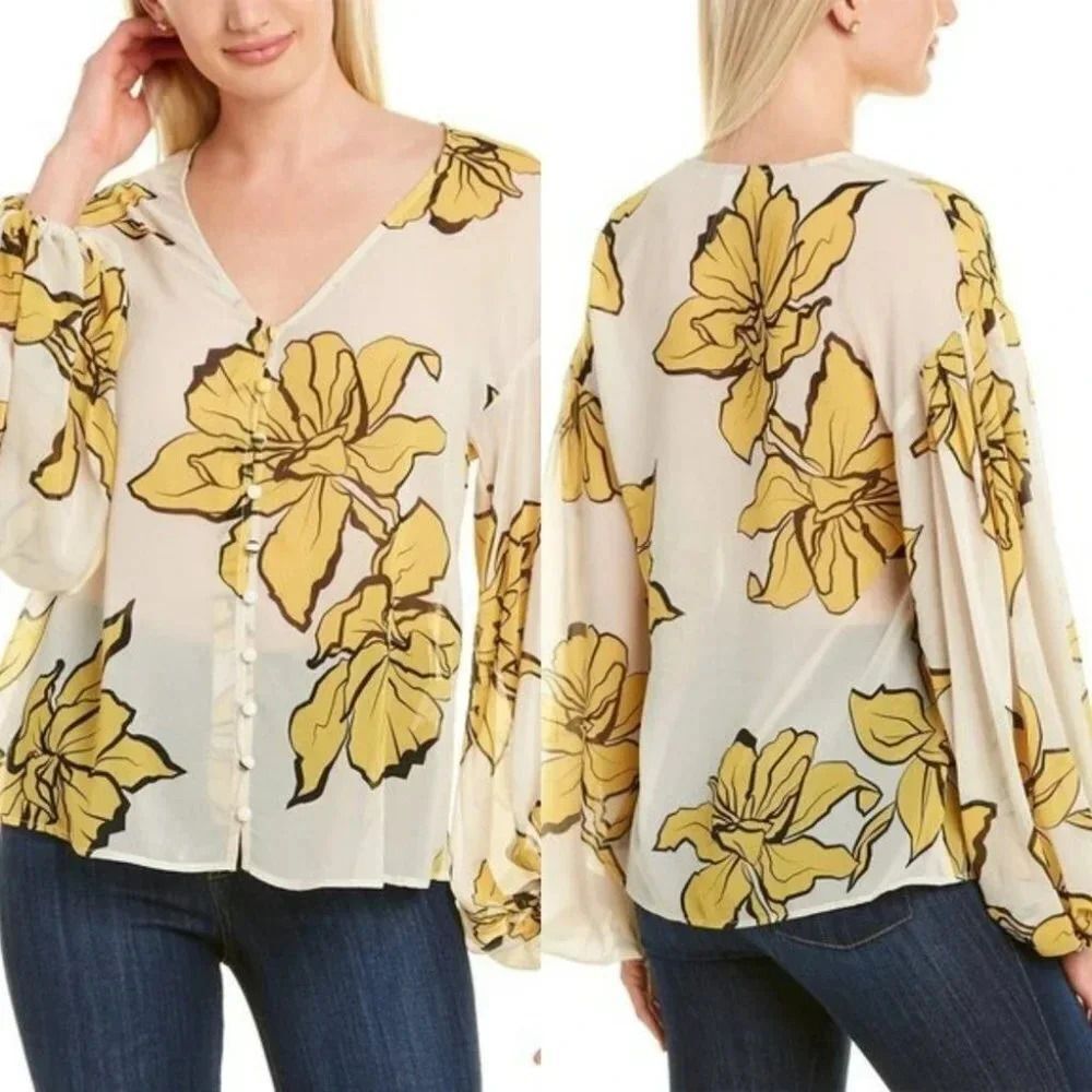 Anthropologie Hutch Kena Floral Top Size XS NWOT $108 - Picture 3 of 15